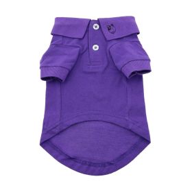 Solid Dog Polo (Color: Ultra Violet, size: 3X-Large)