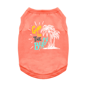 Gone To The Beach Dog Shirt (Color: Coral, size: large)