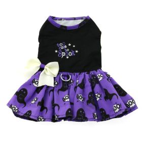 Halloween Dog Harness Dress (Color: Too Cute to Spook, size: large)