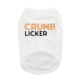 Crumb Licker Dog Shirt (Color: White, size: X-Large)