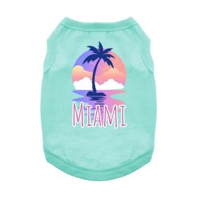 Miami Dog Shirt (Color: Teal, size: large)