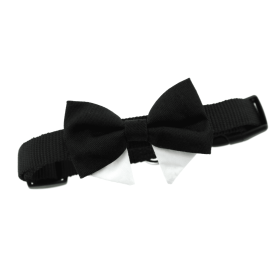 Universal Dog Bow Tie (Color: Black with Starter Collar, size: X-Small)