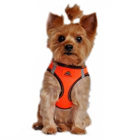 American River Top Stitch Dog Harness (Color: Iridescent Orange, size: X-Small)