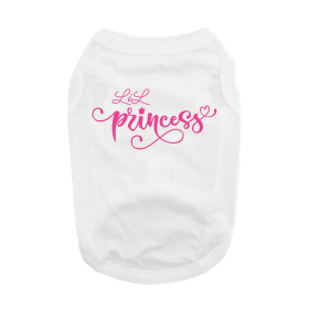 Lil Princess Dog Shirt (Color: White, size: small)