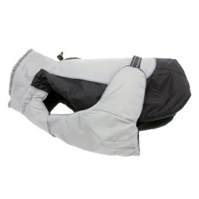 Alpine All-Weather Dog Coat (Color: Black and Gray, size: medium)