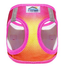 American River Choke Free Harness Ombre Collection (Color: Raspberry Pink and Orange, size: small)