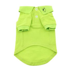Solid Dog Polo (Color: Green Flash, size: medium)