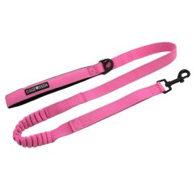 Soft Pull Traffic Dog Leash (Color: Candy Pink, size: One size)
